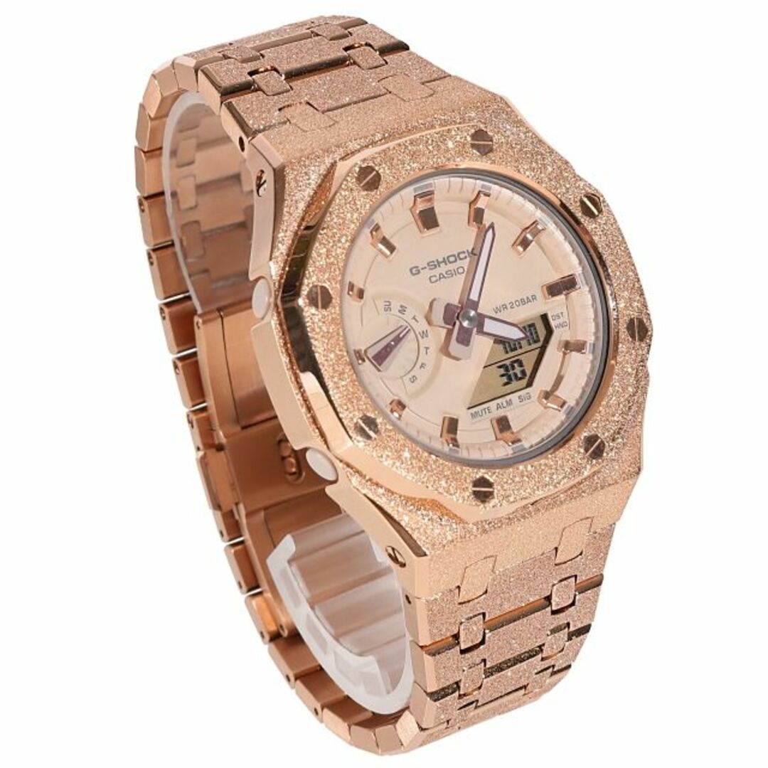 G-SHOCK(ジーショック)のG-SHOCK カシオーク GMA-S2100 フロステッド ローズゴールド ミドルサイズ カスタム ステンレス製 艶消しモデル Frosted Edition メンズの時計(腕時計(アナログ))の商品写真