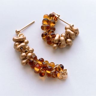 Demi-Luxe BEAMS - 【琥珀終売】Blanco. じゃらじゃらピアス大 琥珀x