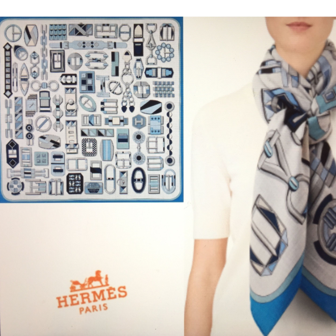 Hermes - エルメス カシシル 140 カレジュアン 「カレ・アン・ブックル ...