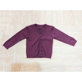 プチバトー(PETIT BATEAU)のプチバトー　カーディガン　18m　紫(カーディガン/ボレロ)