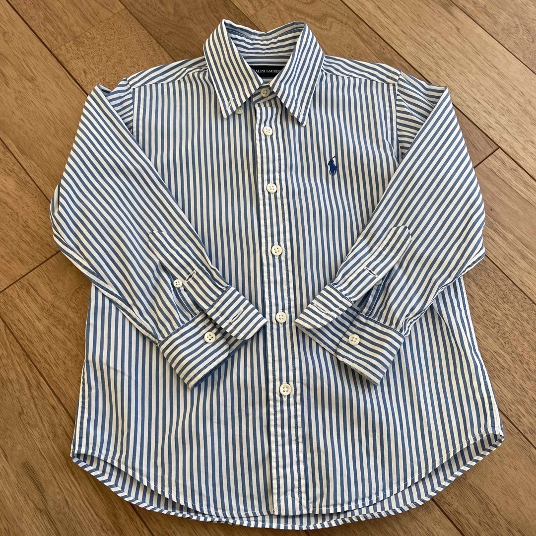 Ralph Lauren(ラルフローレン)のキッズ　シャツ　ラルフローレン　ストライプ　110 キッズ/ベビー/マタニティのキッズ服男の子用(90cm~)(ブラウス)の商品写真