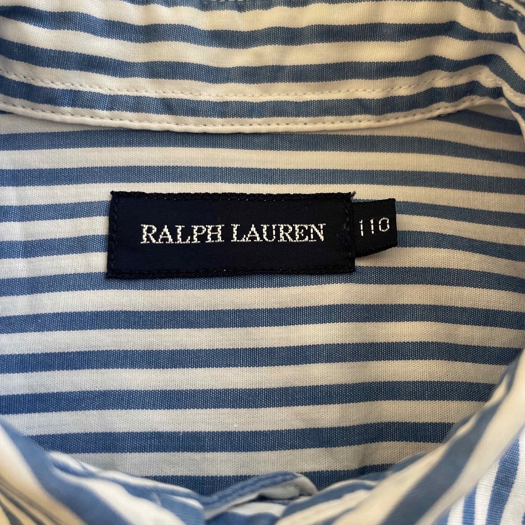 Ralph Lauren(ラルフローレン)のキッズ　シャツ　ラルフローレン　ストライプ　110 キッズ/ベビー/マタニティのキッズ服男の子用(90cm~)(ブラウス)の商品写真