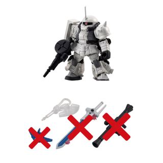 バンダイ(BANDAI)のシン・マツナガ専用ザクⅡ&ヒートホーク モビルスーツアンサンブル 24(模型/プラモデル)