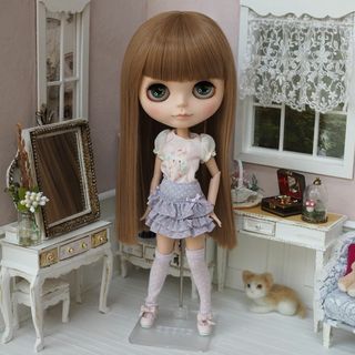 ネオブライス ウィッグ ぱっつんストレート MiB 10インチ Blythe(人形)