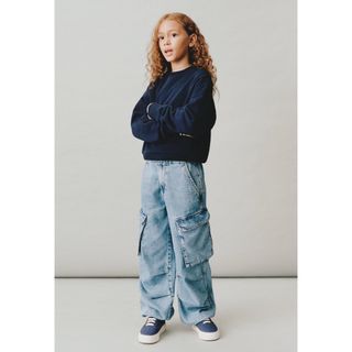 ザラ(ZARA)のZARA カーゴ　パラシュート　デニムパンツ(パンツ/スパッツ)