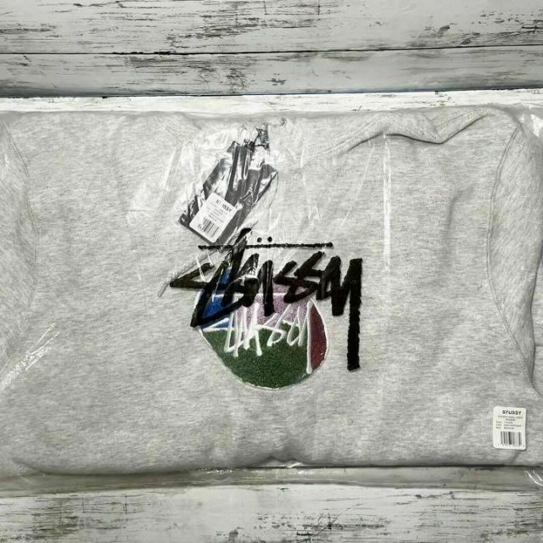 【新品】stussy スウェットパーカー　サイズM グレー 9