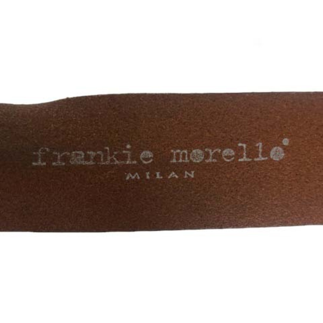 Frankie Morello(フランキーモレロ)のフランキーモレロ ベルト レザー デザインバックル 100 ブラウン ゴールド メンズのファッション小物(ベルト)の商品写真
