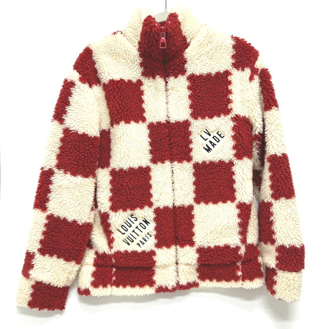 ルイヴィトン LOUIS VUITTON NIGO ALL OVER DAMIER FLEECE BLOUSON ダミエ フリース ジャケット ポリエステル レッド