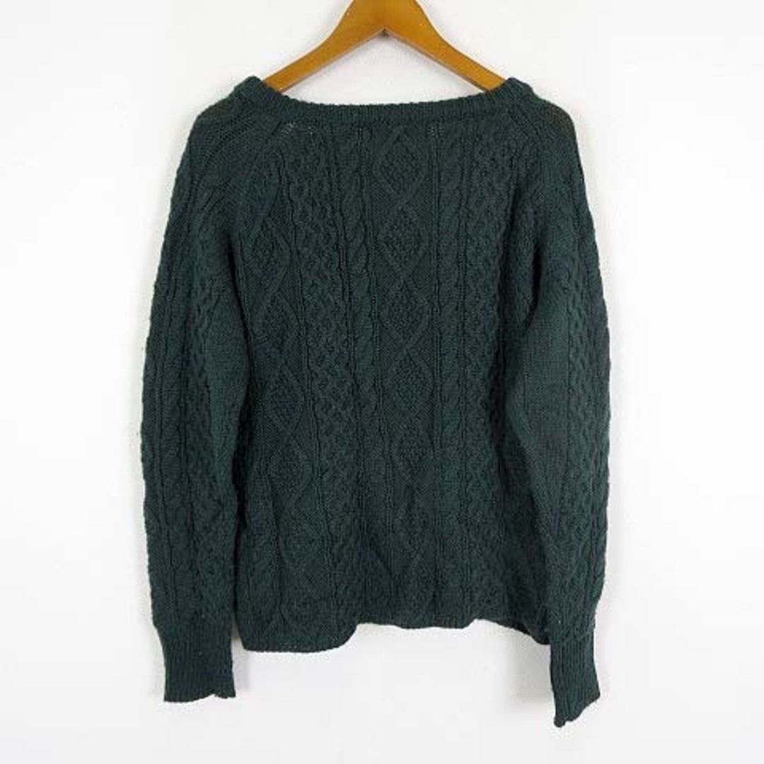 Ciaopanic(チャオパニック)のチャオパニック ニット セーター ケーブル編み 模様編み ウール 長袖 M 緑 レディースのトップス(ニット/セーター)の商品写真