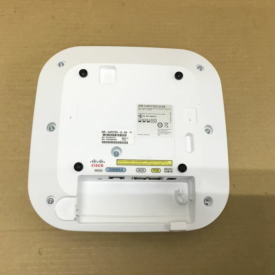 CISCO 無線LANアクセスポイント AIR-CAP2702I-Q-K9付属品