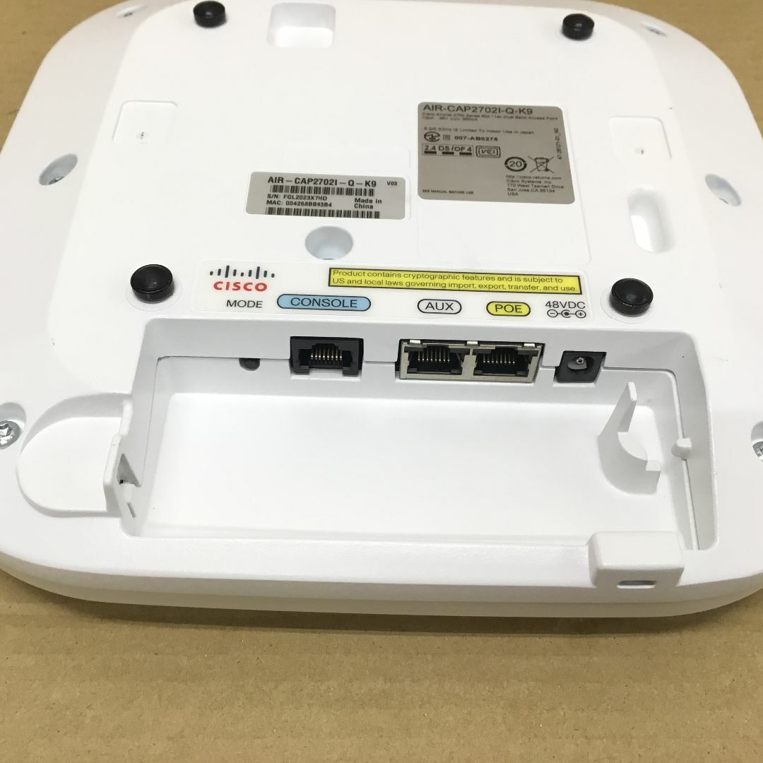 CISCO 無線LANアクセスポイント AIR-CAP2702I-Q-K9付属品