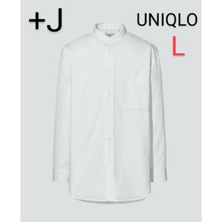 ユニクロ(UNIQLO)のUNIQLO +J スーピマコットンオーバーサイズスタンドカラーシャツ（長袖）(シャツ)