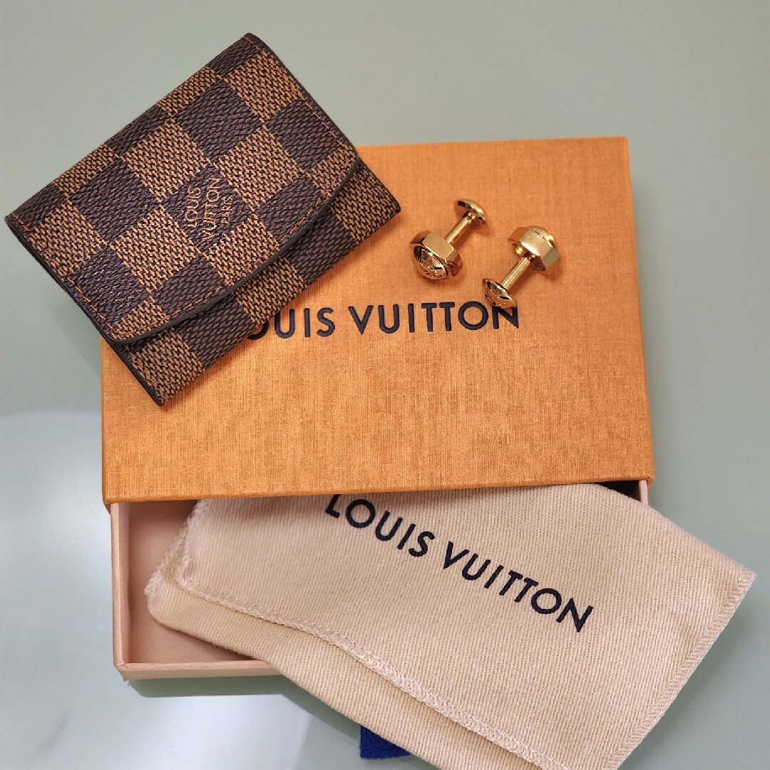 【ダミエケース付き】 LOUIS VUITTON   ルイヴィトン　カフス