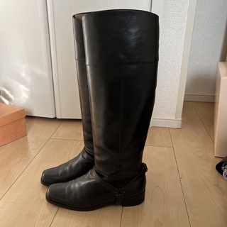 トラサルディ(Trussardi)のtrussardi ロングブーツ 黒ブーツ 冬 秋 ジョッキーブーツ 履きやすい(ブーツ)