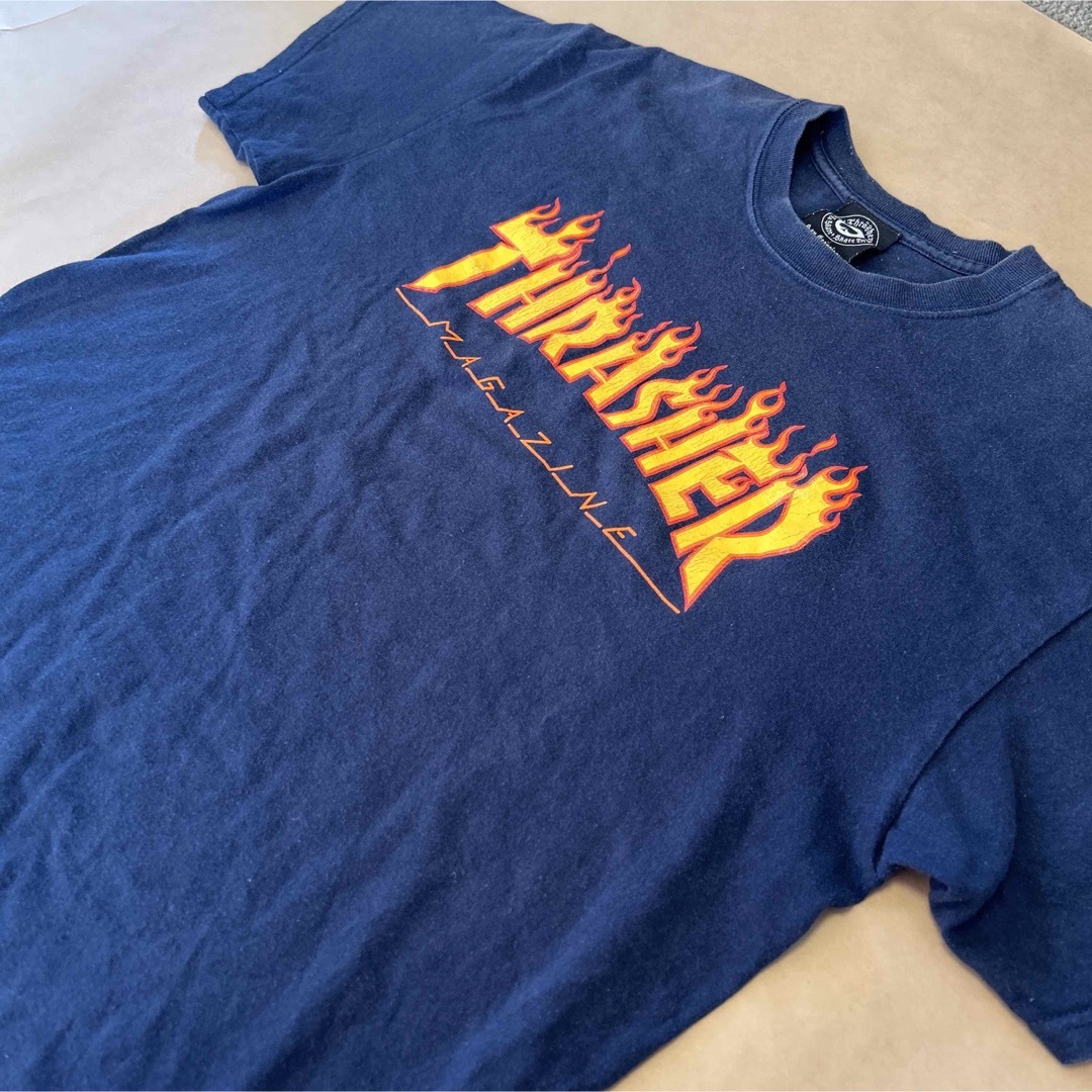 THRASHER(スラッシャー)の送料込み●アメリカ古着●THRASHER スラッシャーTシャツ ネイビー メンズのトップス(Tシャツ/カットソー(半袖/袖なし))の商品写真