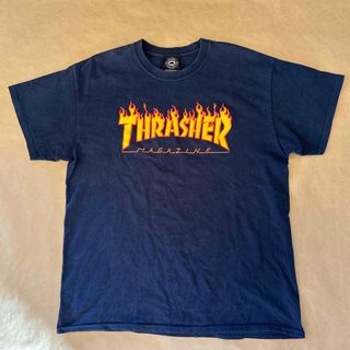 スラッシャー(THRASHER)の送料込み●アメリカ古着●THRASHER スラッシャーTシャツ ネイビー(Tシャツ/カットソー(半袖/袖なし))