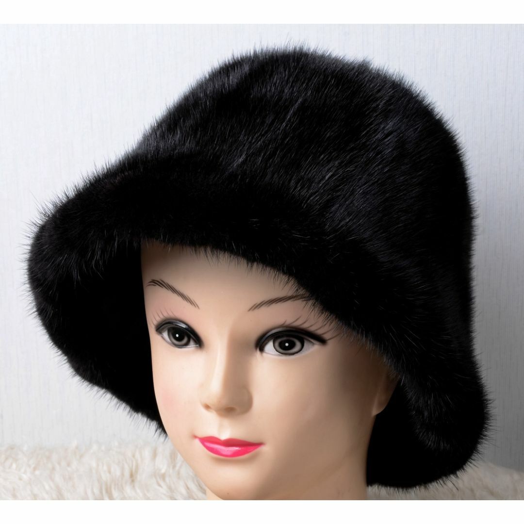 ☆新品 限定☆上品なミンクファーのハット/帽子 レデイース 毛皮リアル