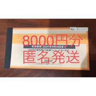 クリエイトSD 株主優待券 8000円分(ショッピング)