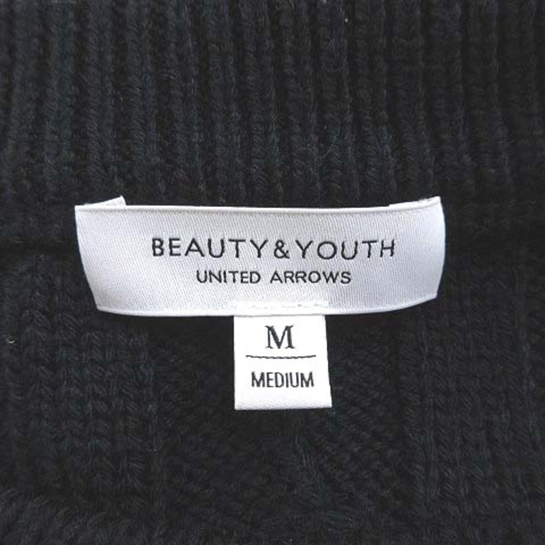 BEAUTY&YOUTH UNITED ARROWS(ビューティアンドユースユナイテッドアローズ)のB&Y ユナイテッドアローズ ケーブルニット セーター 長袖 M 紺 メンズのトップス(ニット/セーター)の商品写真