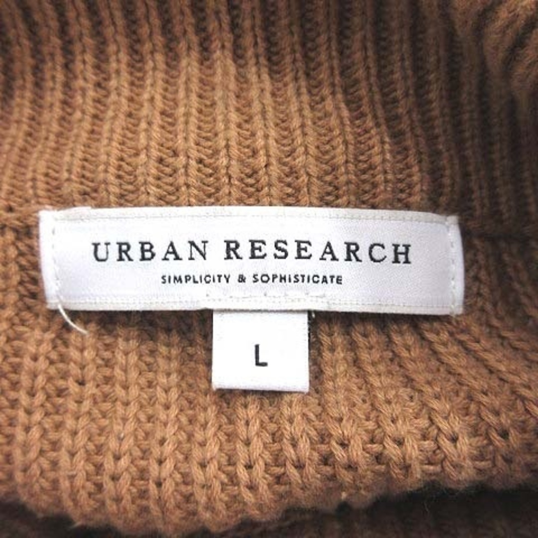 URBAN RESEARCH(アーバンリサーチ)のアーバンリサーチ リブニット セーター 長袖 バルーン袖 ハイネック L 茶 レディースのトップス(ニット/セーター)の商品写真