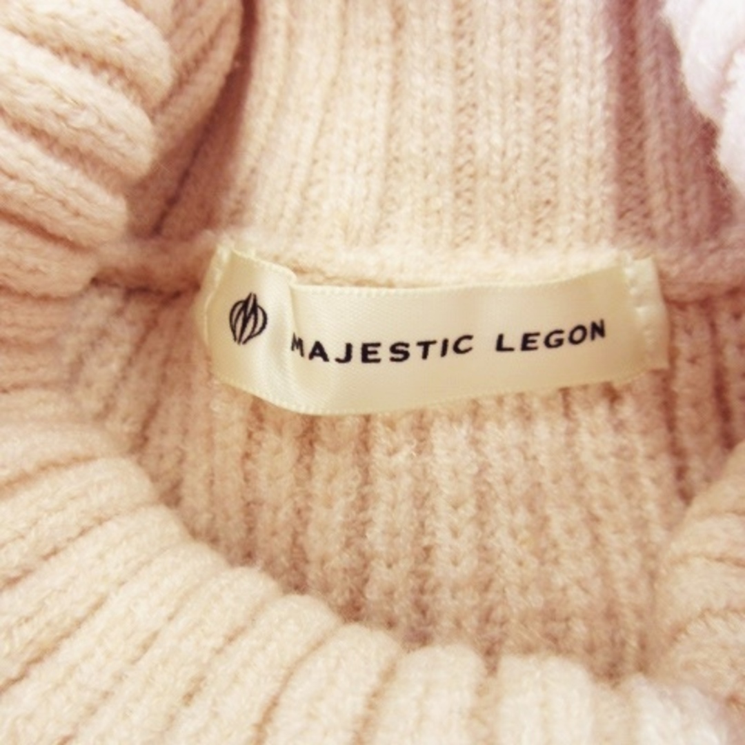 MAJESTIC LEGON(マジェスティックレゴン)のマジェスティックレゴン ワンピース ニット ミニ 長袖 切替 M ピンク レディースのワンピース(ミニワンピース)の商品写真