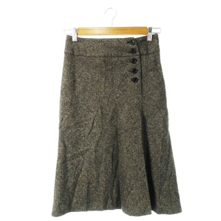 ストロベリーフィールズ(STRAWBERRY-FIELDS)のストロベリーフィールズ スカート ツイード フレア ミモレ ウール 1 グレー(ロングスカート)