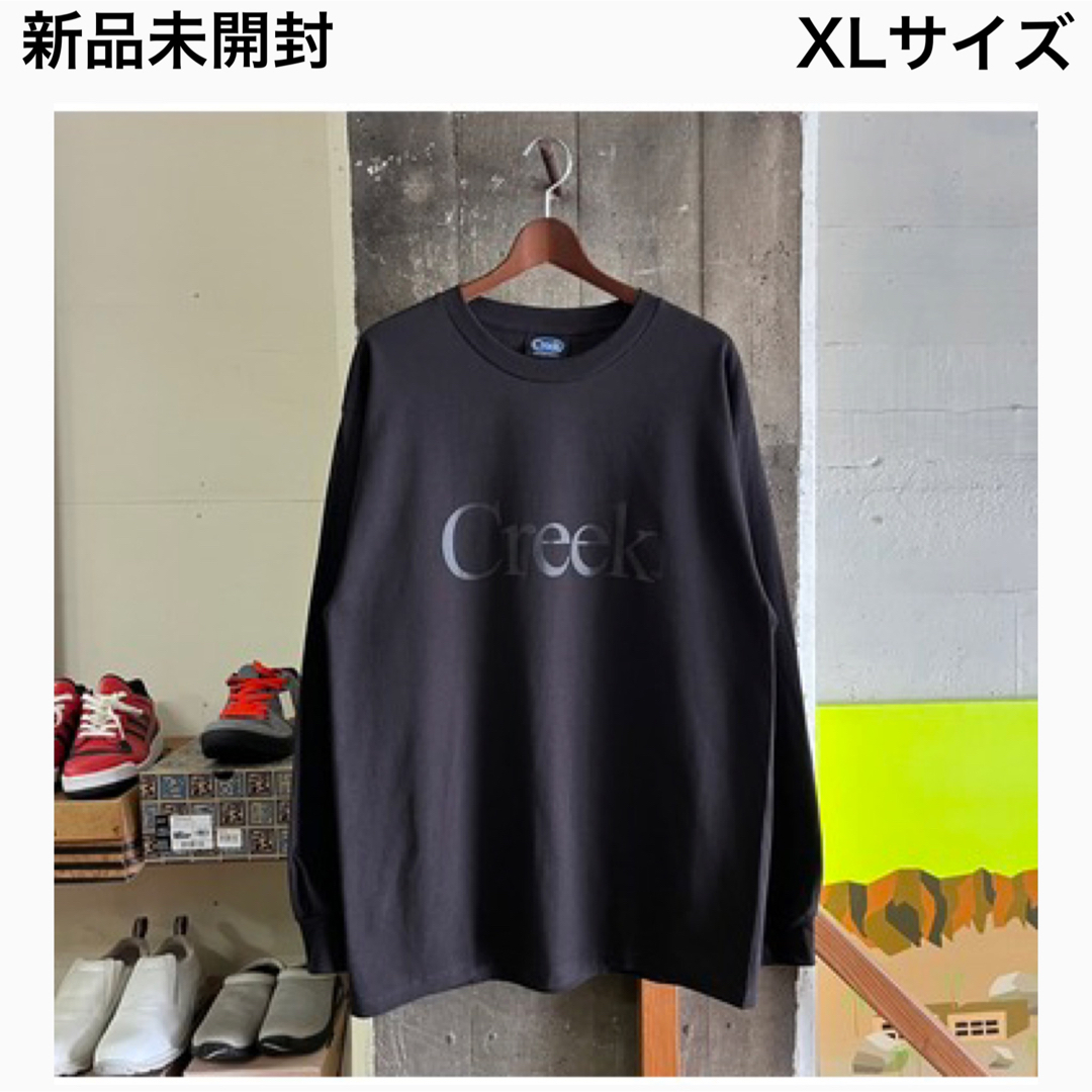 新品 Creek ロンT XL black ブラック tシャツ l/s tee