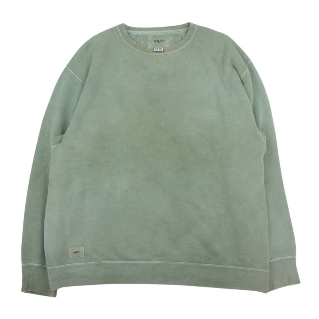 WTAPS ダブルタップス 22AW 22ATDT-CSM04 AII 02/LS/COTTON.SIGN 裏起毛 クルーネック スウェット トレーナー カーキ系 0202着丈