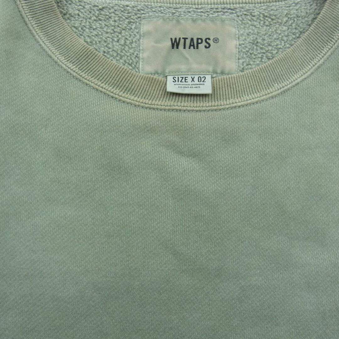 W)taps(ダブルタップス)のWTAPS ダブルタップス 22AW 22ATDT-CSM04 AII 02/LS/COTTON.SIGN 裏起毛 クルーネック スウェット トレーナー カーキ系 02【中古】 メンズのトップス(スウェット)の商品写真