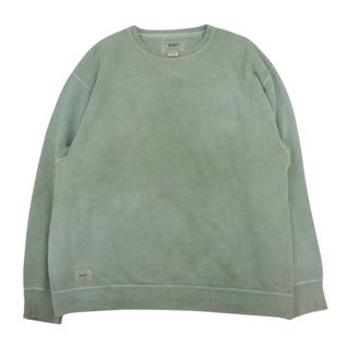 ダブルタップス(W)taps)のWTAPS ダブルタップス 22AW 22ATDT-CSM04 AII 02/LS/COTTON.SIGN 裏起毛 クルーネック スウェット トレーナー カーキ系 02【中古】(スウェット)