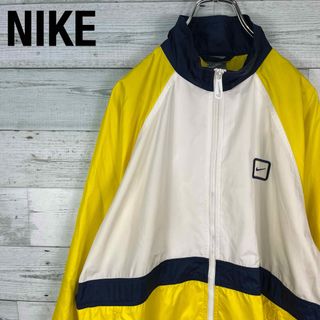 90'sNIKEナイキナイロンジャケットコーチジャケットイエロー黄xlメンズ長袖