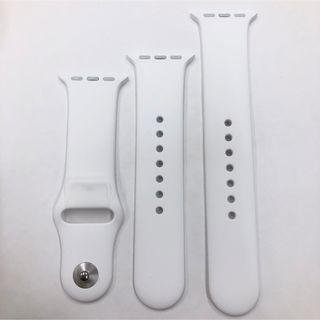 アップルウォッチ(Apple Watch)の新品 アップルウォッチ 白スポーツバンド Apple純正 40/41mm(その他)