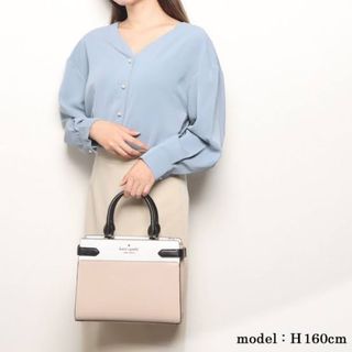 ケイトスペードニューヨーク(kate spade new york)のkate spade ハンドバッグ　2way ベージュ　ブラック(ハンドバッグ)