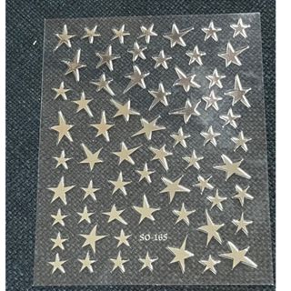 ネイルシール　星（シルバー）25-2(ネイル用品)