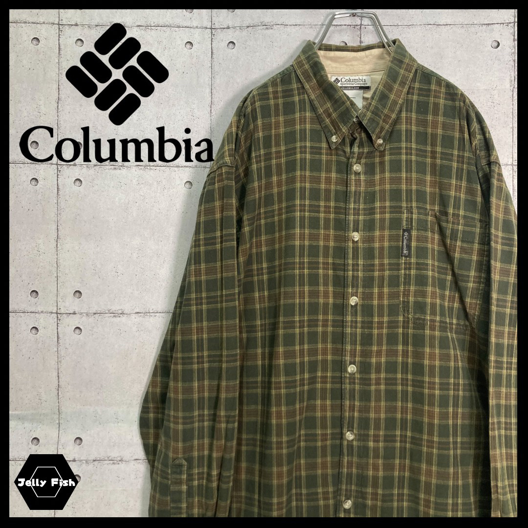 【US】00's Columbia/コロンビア チェック柄 BDシャツ XL