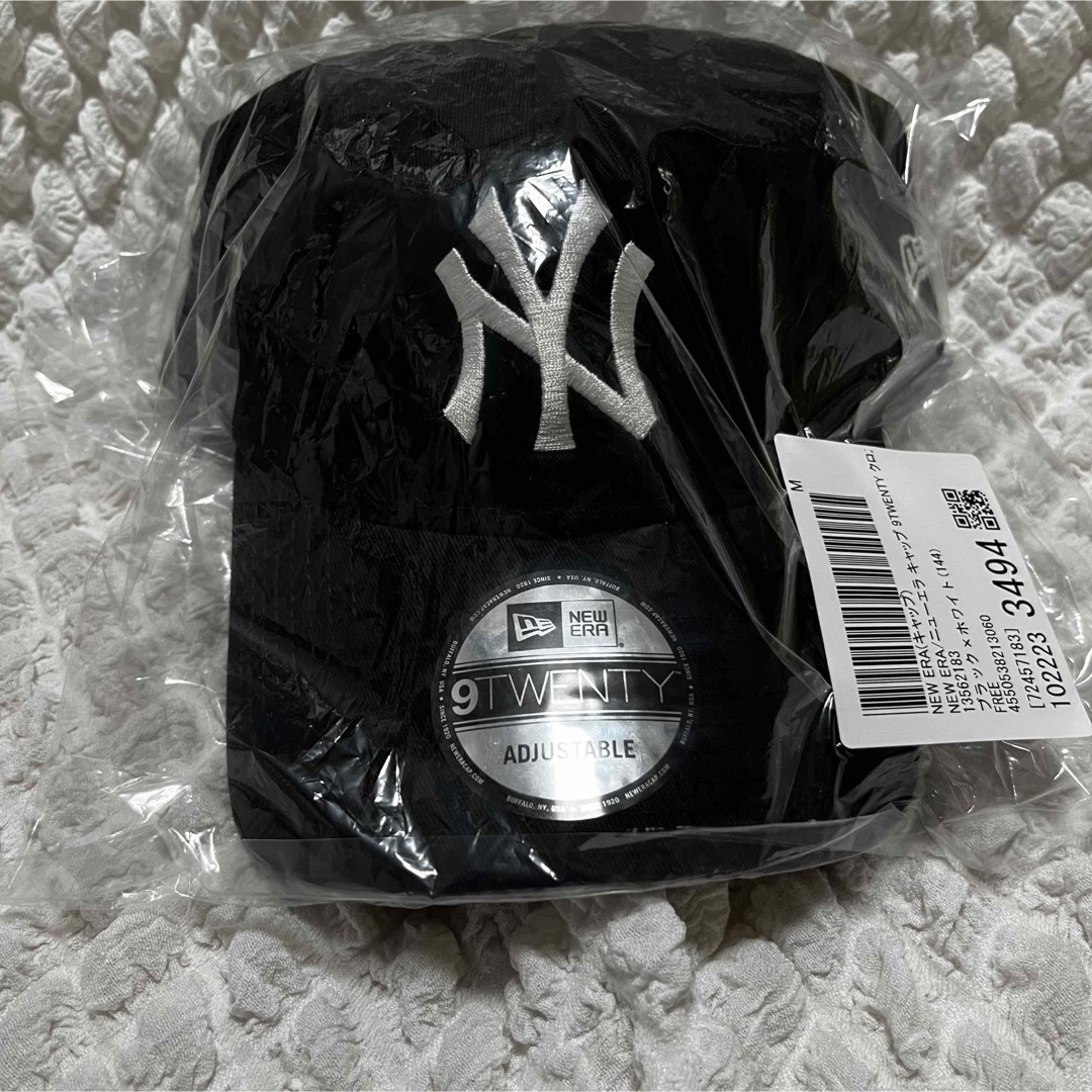 新品ニューエラ 正規品 NY ヤンキース 黒 ブラック キャップ 帽子 男女兼用
