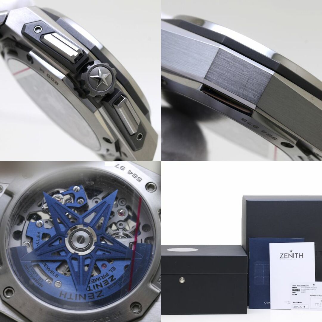 ☆美品 【ZENITH】ゼニス デファイ エクストリーム クロノグラフ 96.0528.4000 自動巻き メンズ_731753