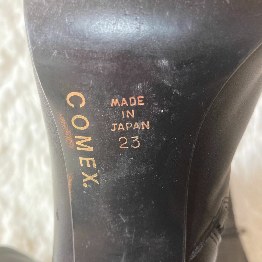 COMEX - 美品 COMEX ロングブーツ スクエアトゥ レザー 本革 COMEX - 美品 COMEX ロングブーツ スクエアトゥ レザー 本革