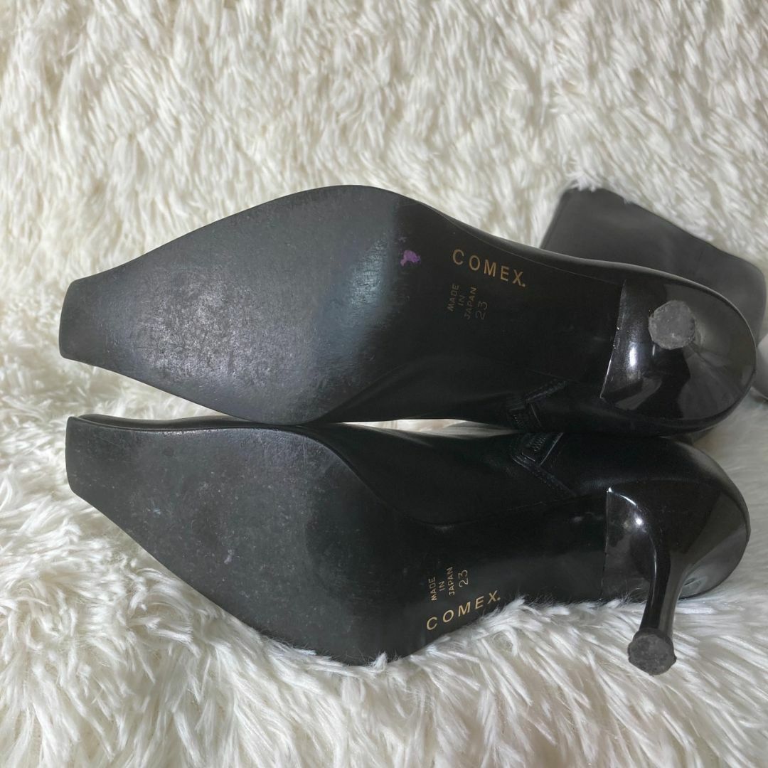 COMEX - 美品 COMEX ロングブーツ スクエアトゥ レザー 本革 COMEX - 美品 COMEX ロングブーツ スクエアトゥ レザー 本革