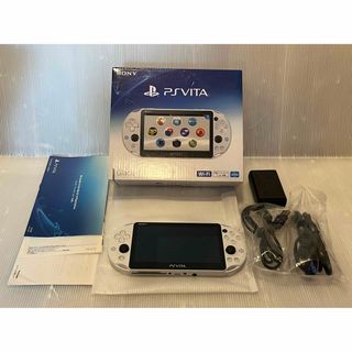 プレイステーションヴィータ(PlayStation Vita)の新品同様　完品　PSVita PCH-2000 SONY グレイシャーホワイト (携帯用ゲーム機本体)