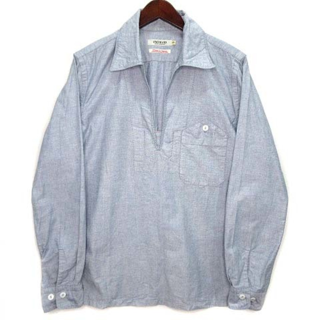 OMNIGOD(オムニゴッド)のオムニゴッド オックスフォード ワークシャツ 長袖 プルオーバー サックス 3 メンズのトップス(シャツ)の商品写真