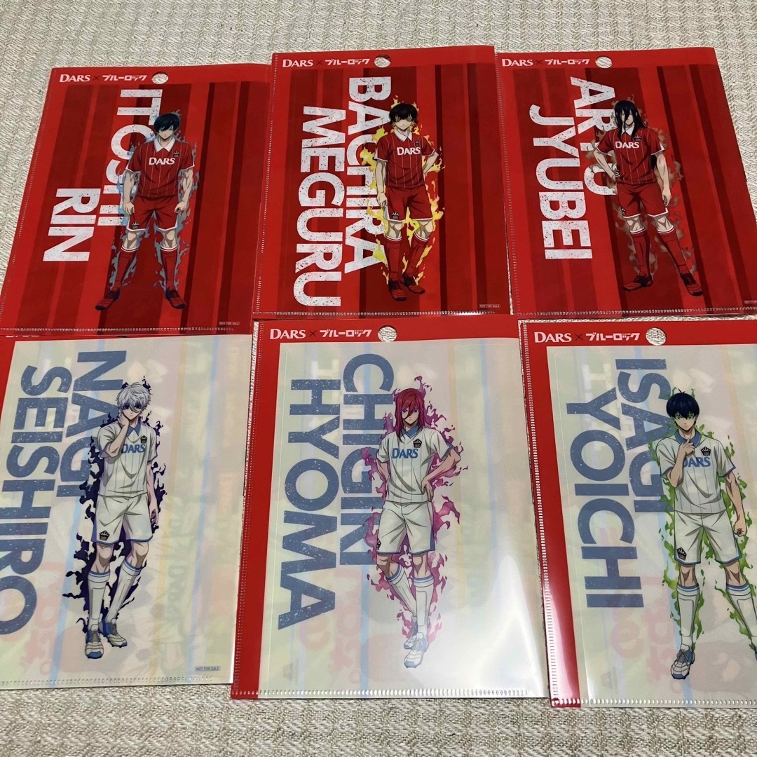 森永ダース ブルーロック　クリアファイル　B6サイズ 6種類 エンタメ/ホビーのアニメグッズ(クリアファイル)の商品写真