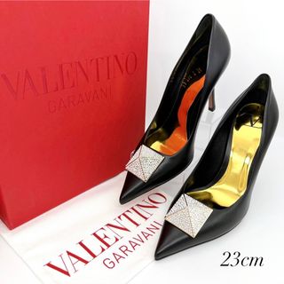 ヴァレンティノガラヴァーニ(valentino garavani)の✨ほぼ新品✨ ヴァレンティノガラヴァーニ 23cm ワンスタッズ  クリスタル(ハイヒール/パンプス)