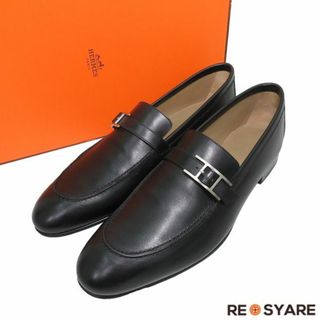 HERMES ビジネス・ドレスシューズ EU40 1/2(25.5cm位) 黒