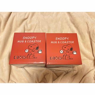 スヌーピー(SNOOPY)のSUOOPY MUG&COASTER  スヌーピー マグ&コースター　2個セット(キャラクターグッズ)