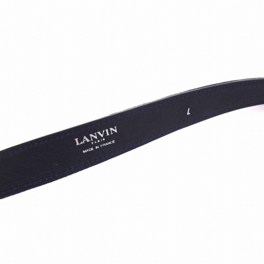 LANVIN(ランバン)のランバン 2015年製 ベルト ボーダー ビジュー L ダークネイビー ブラウン レディースのファッション小物(ベルト)の商品写真