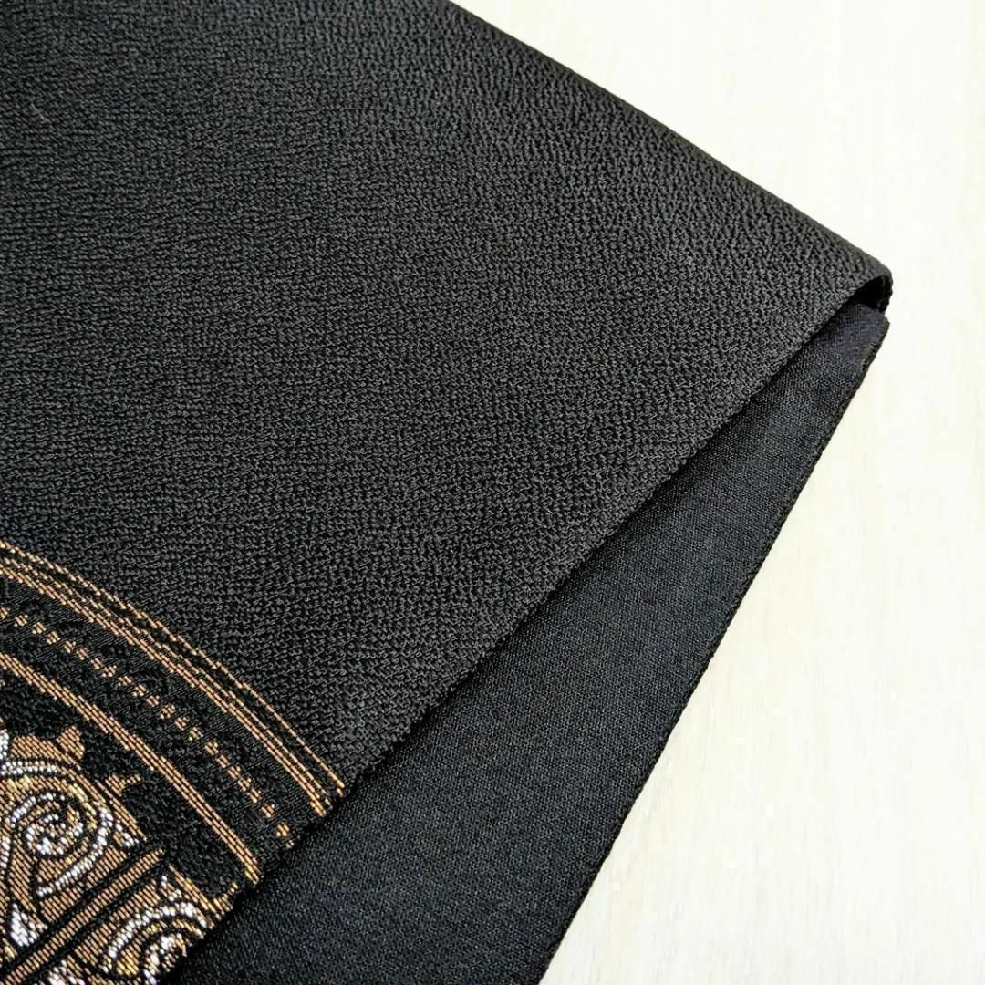 【新品・仕立て上がり】正絹 袋帯 カジュアル モダン 黒 猫 b82