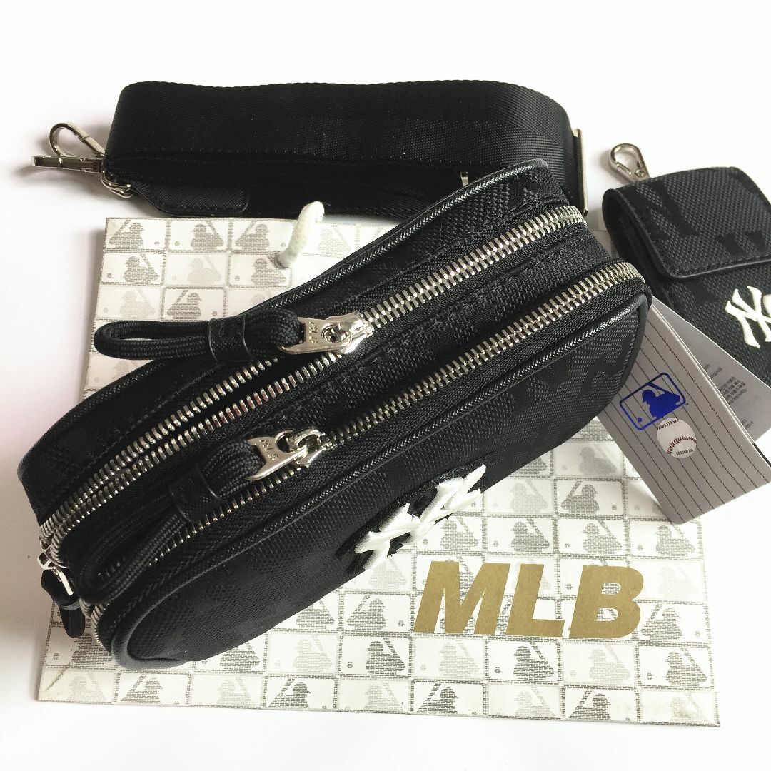 MLB(メジャーリーグベースボール)のMLB KOREA ショルダーバッグ ボディーバッグ NYロゴ ブラック  レディースのバッグ(ショルダーバッグ)の商品写真