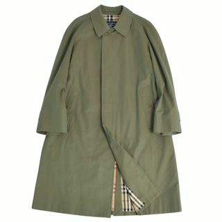 バーバリー(BURBERRY)のVintage バーバリー Burberrys コート ステンカラーコート バルマカーンコート 裏チェック アウター メンズ 92-170(M相当) オリーブカーキ(ステンカラーコート)