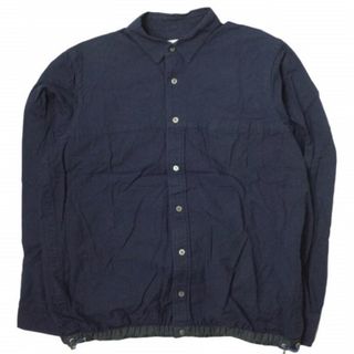 サカイ(sacai)のsacai サカイ 日本製 裾切り替え ドローコード オックスフォードシャツ 17-01416M 2 ネイビー 長袖 トップス【中古】【sacai】(シャツ)